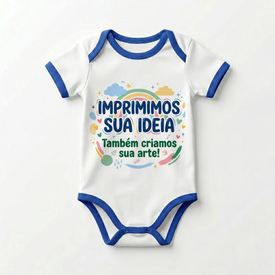 Body Bebê Personalizado Azul | Criamos a Estampa para Você